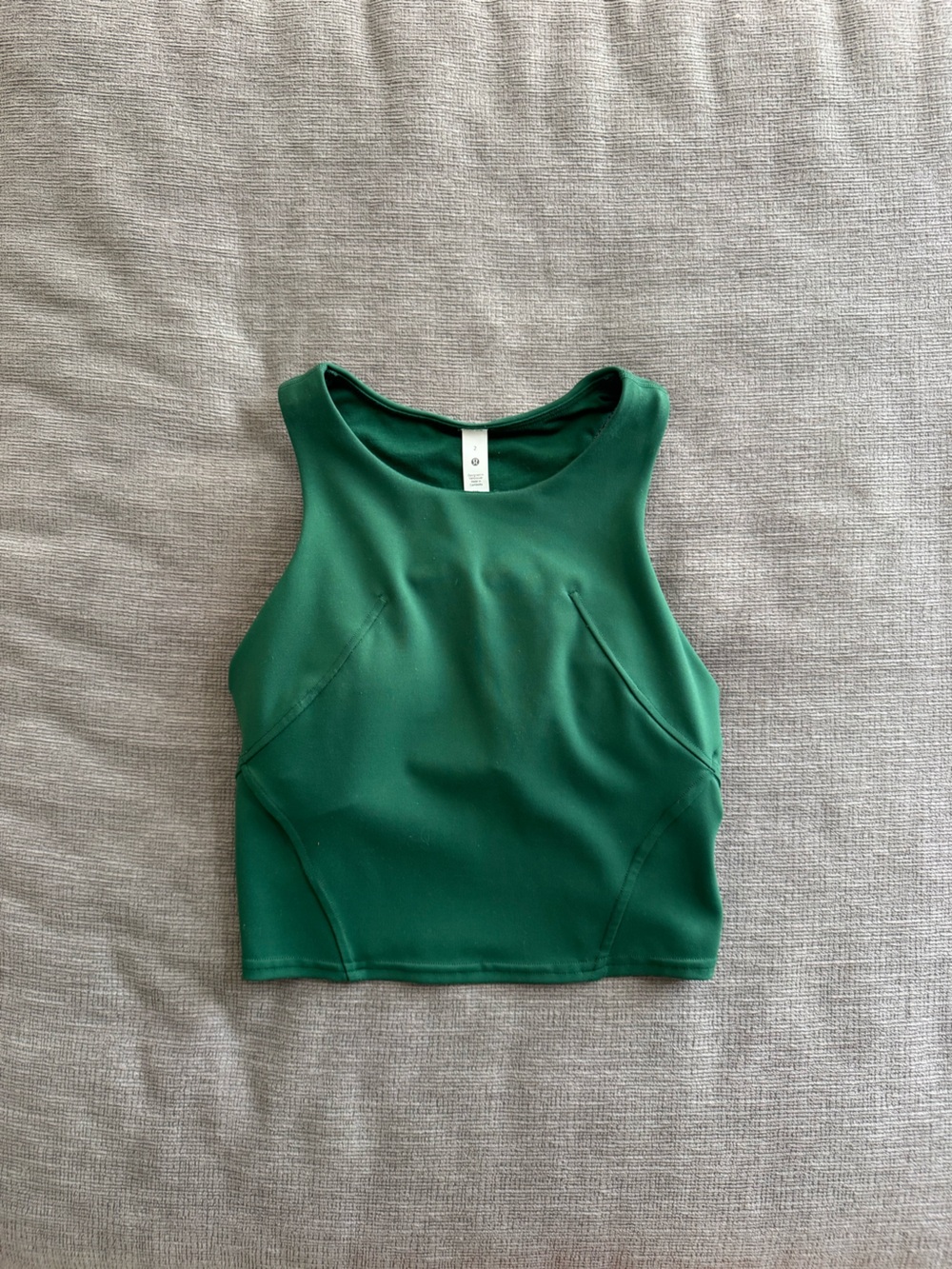 lululemon athletica Green Cropped Athletic Tank
